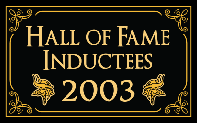 2003 Hall of Fame Inductees