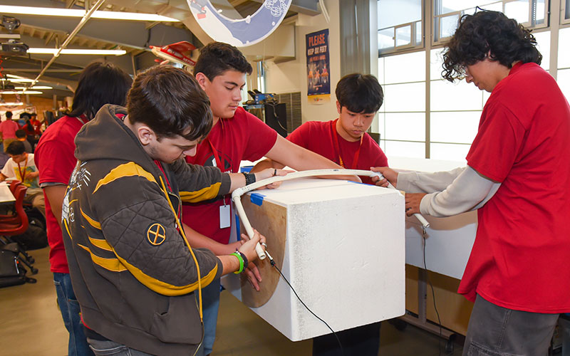 students working together on a project