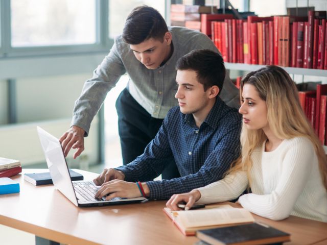 students in class