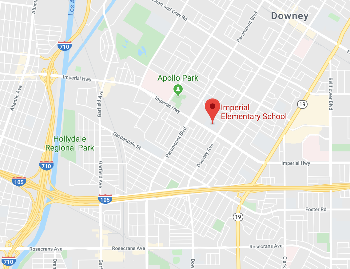 screenshot with google map image of school location