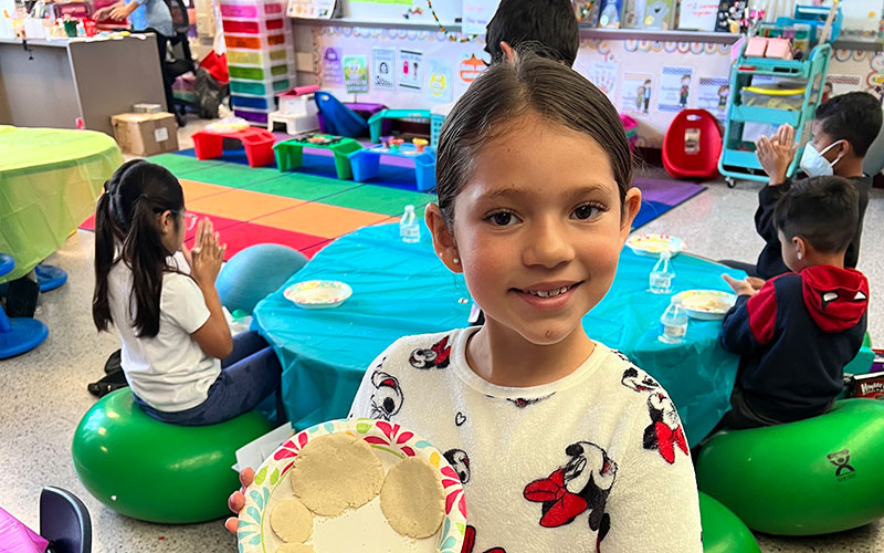 Little girl in classroom