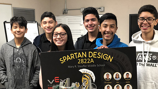 Spartan Design middle school robotics team