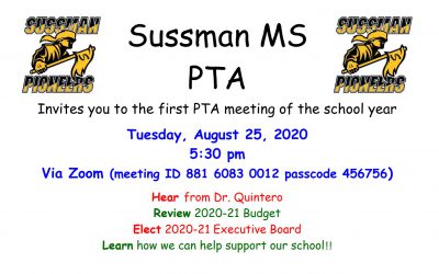 First PTA Meeting of the Year