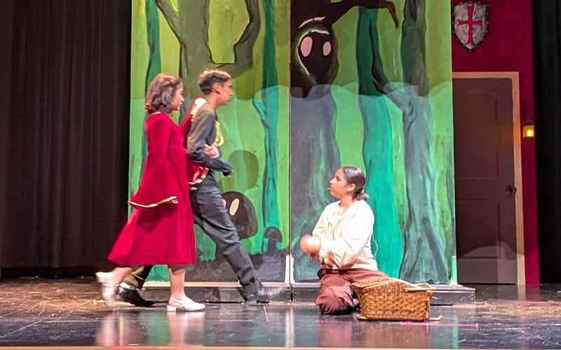 scene from a student drama production
