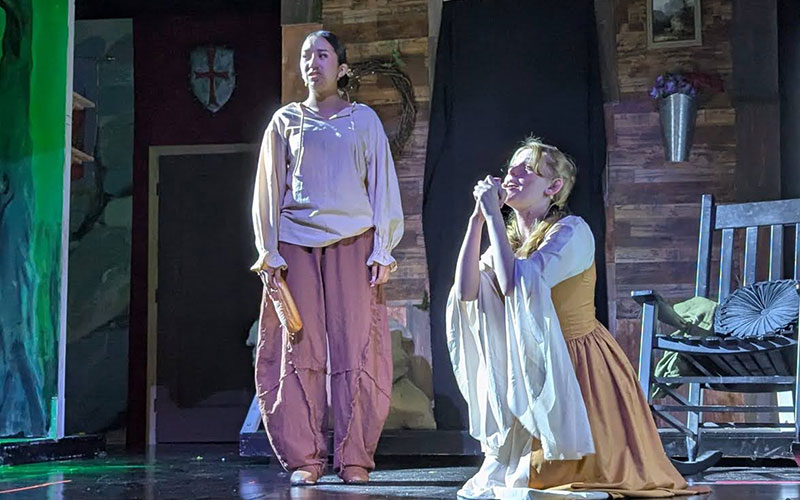 scene from a student drama production