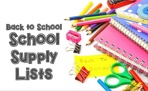 Back to School School Supply Lists