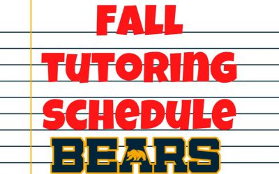 Fall Tutoring Schedule