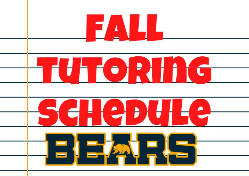 Fall Tutoring Schedule