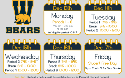 Finals Week Schedule