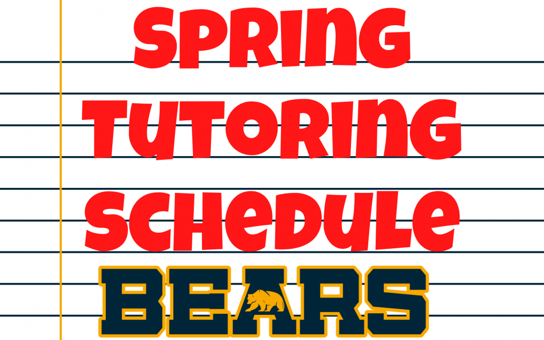 Spring Tutoring Schedule