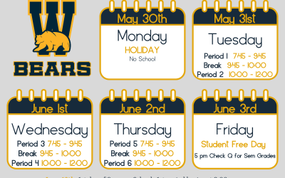 Finals Week Schedule