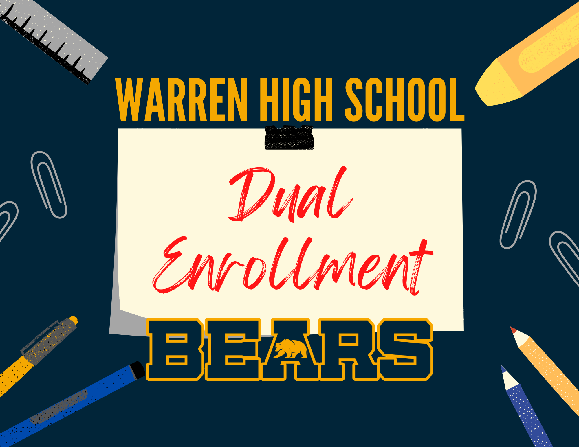 Dual Enrollment Fall 2023 Warren High School