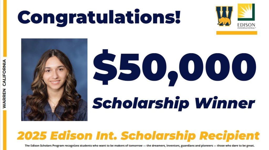 Andra Campos earned the 2025 Edison International Scholarship as well as a full ride to Stanford