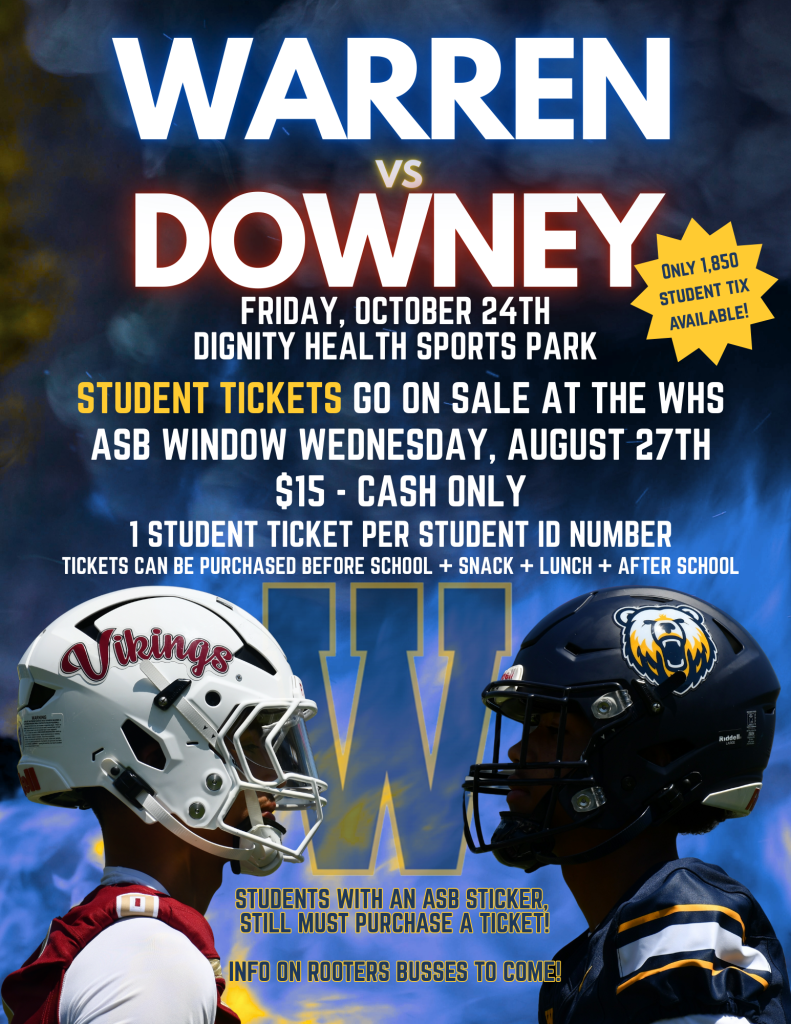 Warren vs Downey Ticket Flyer