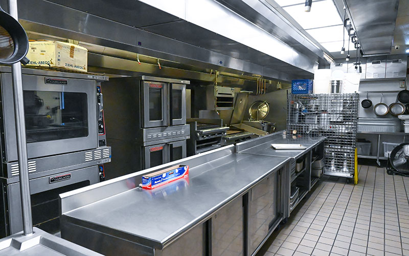 Students in a professional kitchen