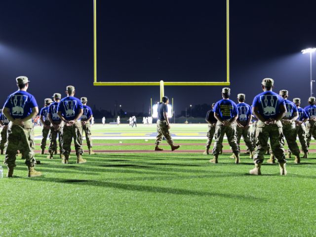 jrotc on football field