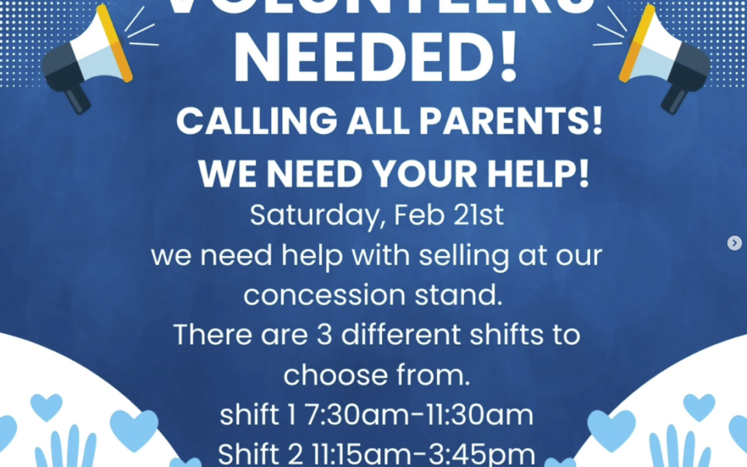 Unified Sports Parent Volunteers Needed: Sat Feb 21