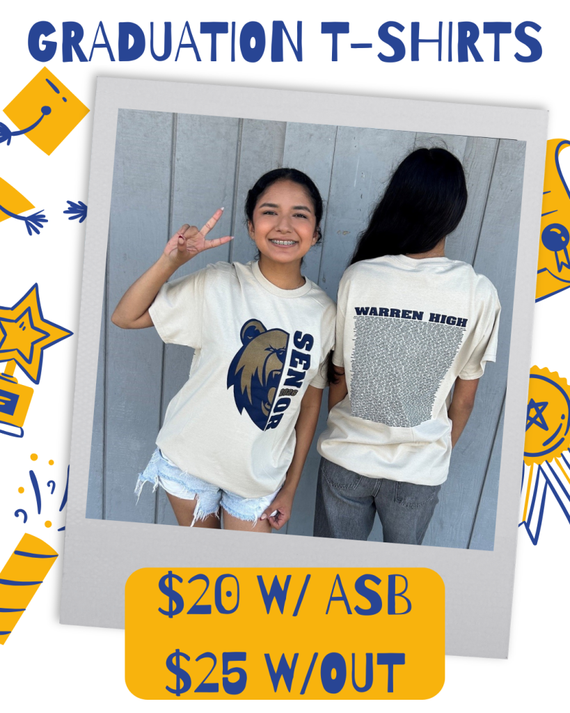 Graduation Shirts $20 with ASB & $25 without!