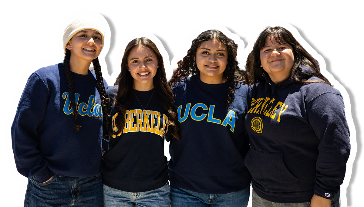 high school girls wearing college gear