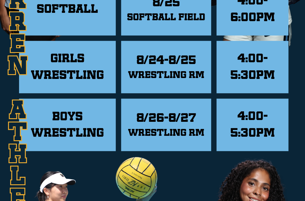 Upcoming Athletic Tryouts: 2026