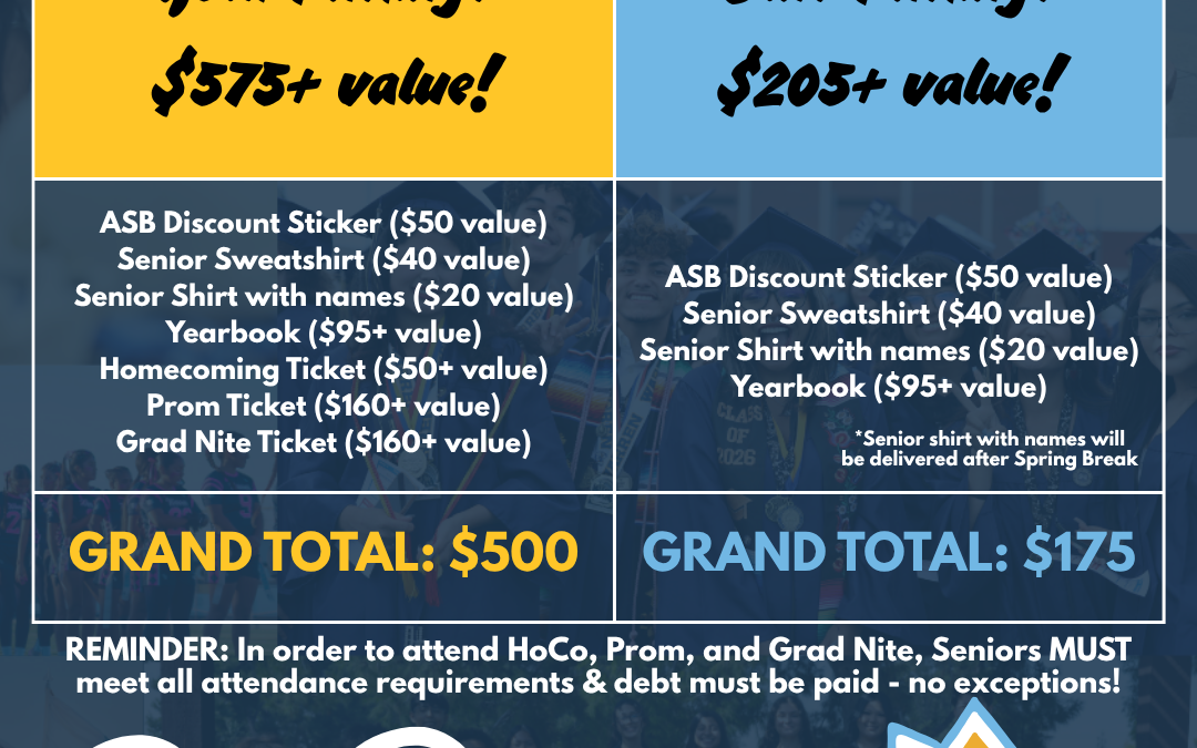 Senior Packages Now Available: Save on Senior Year Events