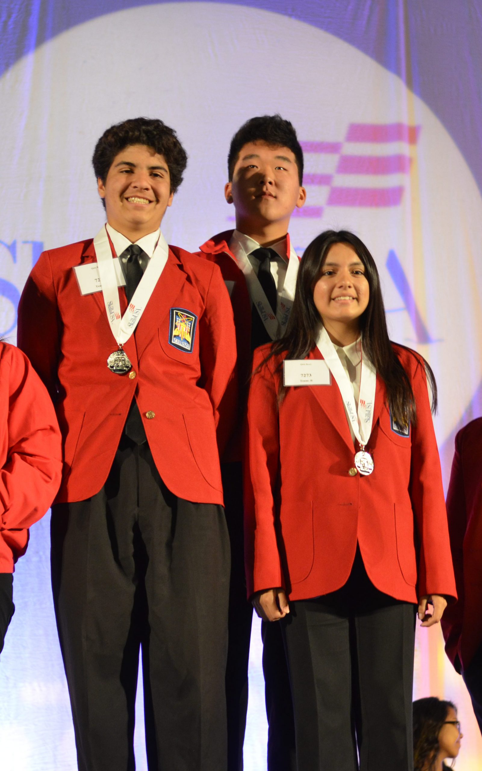 First Latina President elected by the Harvard Law Review and Downey High School alumnus, Priscila Coronado, is seen in this photo from 2015 receiving a silver medal in the 2015 SkillsUSA State Championship. Coronado is the second from the right. 