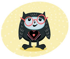 KnowGo program mascot, an owl wearing red glasses with a heart in its chest.