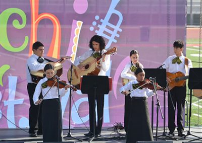 student mariachi group performing at the mariachi festival in downey