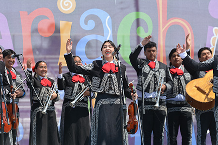 mariachi ensemble performing at the Downey Unified Mariachi Music Festival in 2026