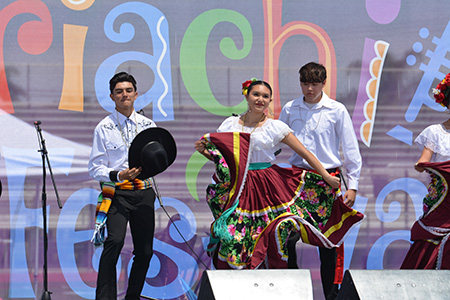 Folklorico student dancers at the Downey Unified Mariachi Music Festival 2026