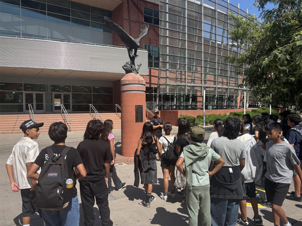CSULA campus, Downey Unified students visited during summer 2026 program.