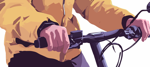 vector art of a bike handlebar