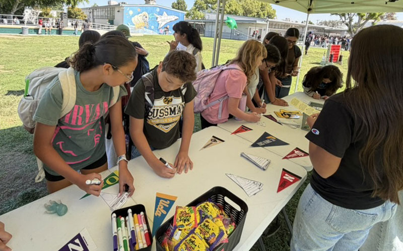 avid students at the event