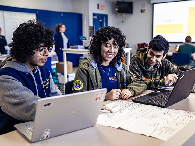 Accelerated students collaborating